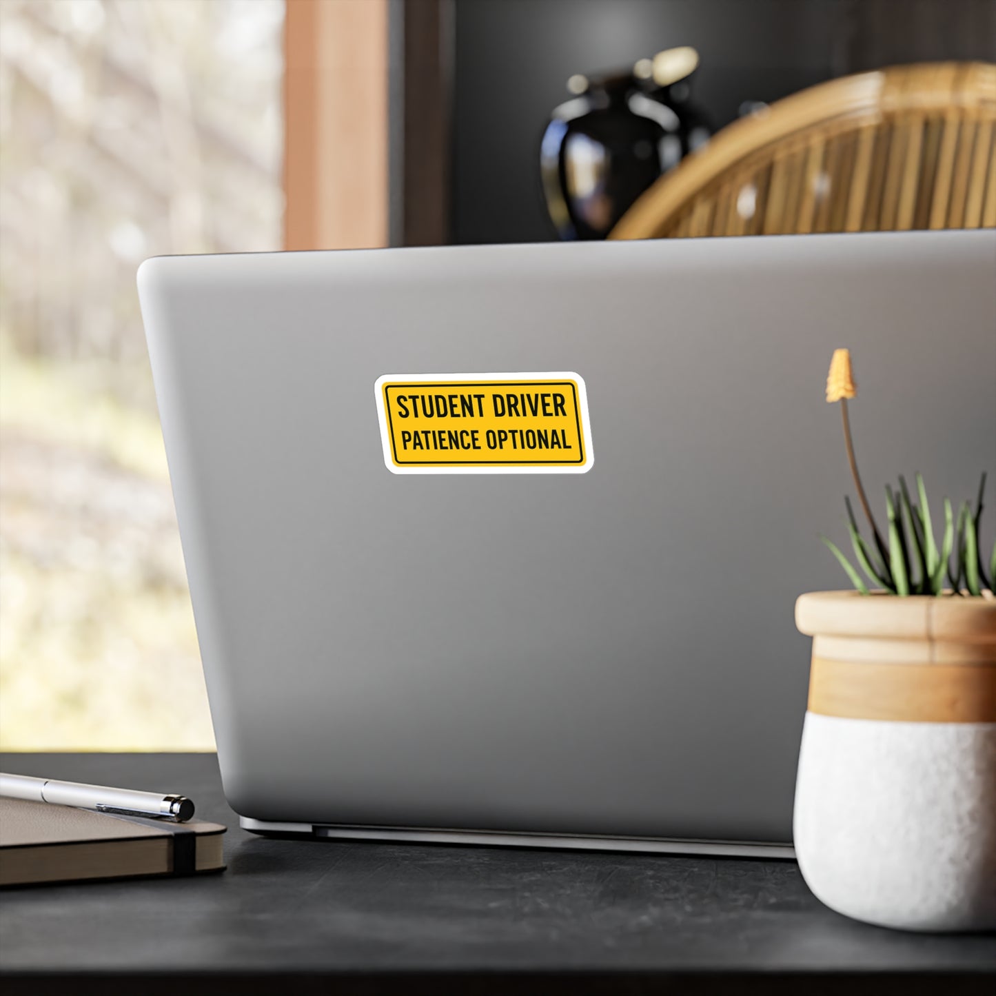 Funny Student Driver Bumper Sticker, Sarcastic Car Decal, Ironic Driving Sign, Humor for New Drivers, Bold Vinyl Sticker
